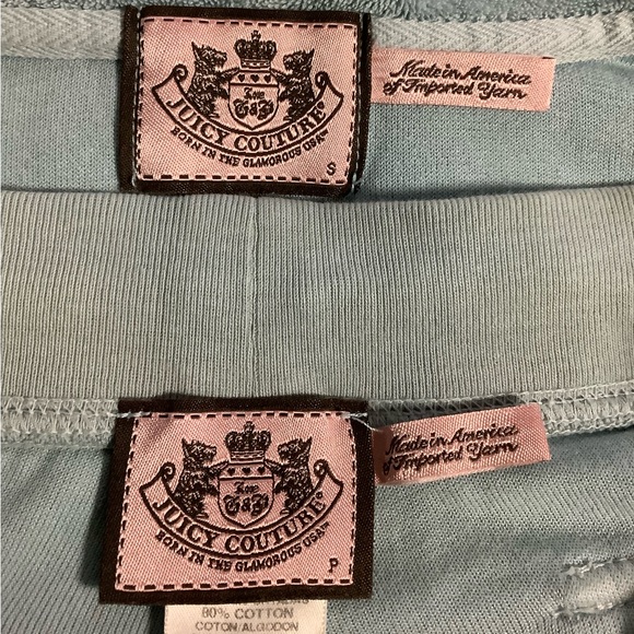 Juicy Couture Y2K Terry Shorts 32 x 18 Zip Up Hoodie Set - Picture 11 of 13